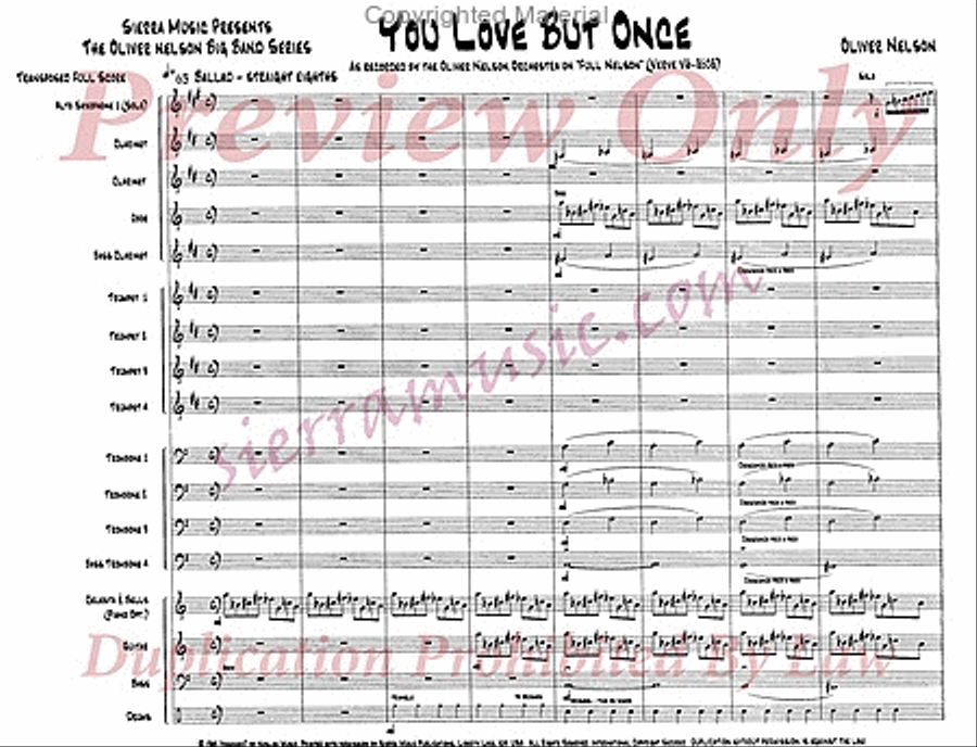 You Love But Once Big Band scores gallery preview page 2