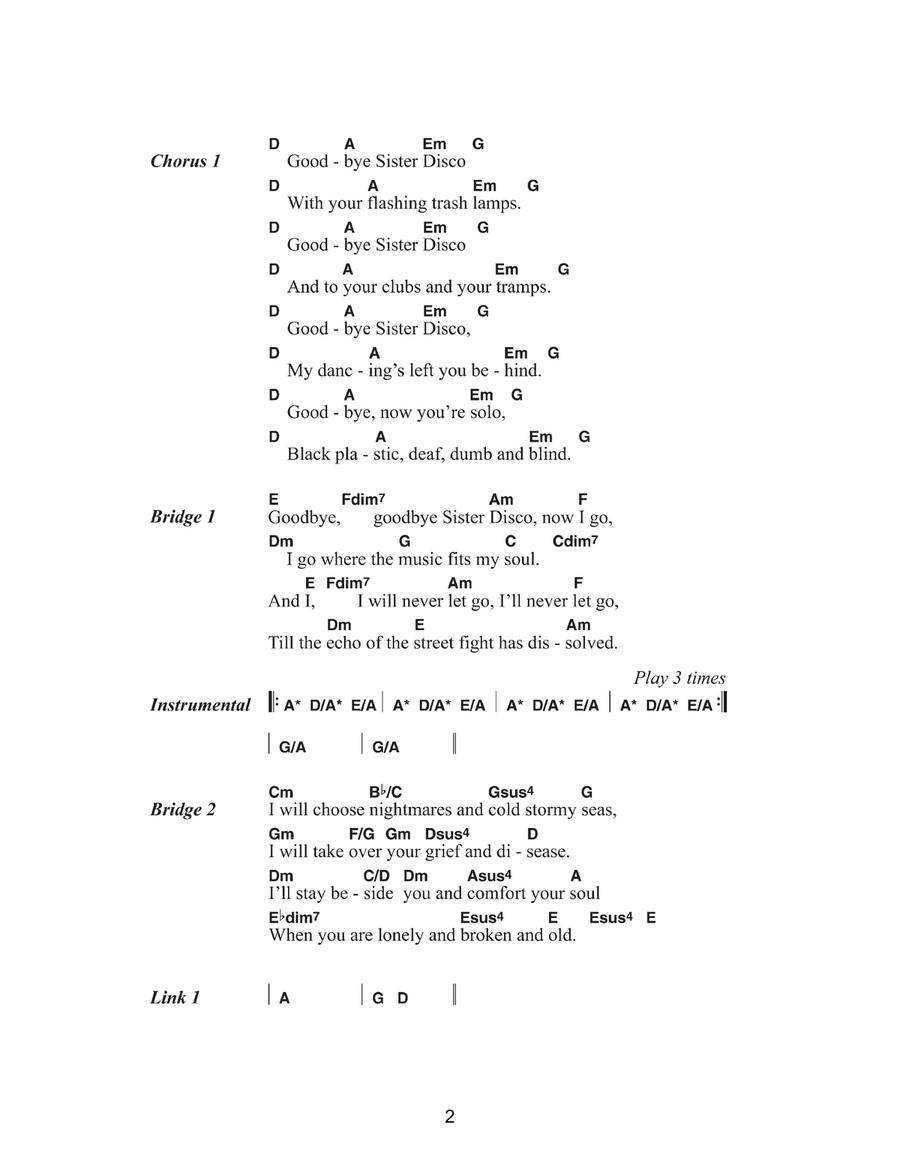 Sister Disco Sister Disco Electric Guitar scores gallery preview page 2