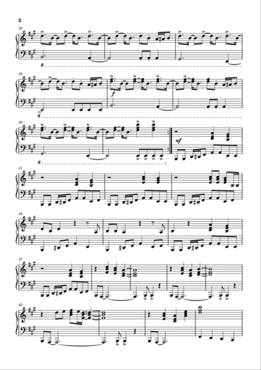 Ghostbusters Easy Piano scores gallery preview page 2