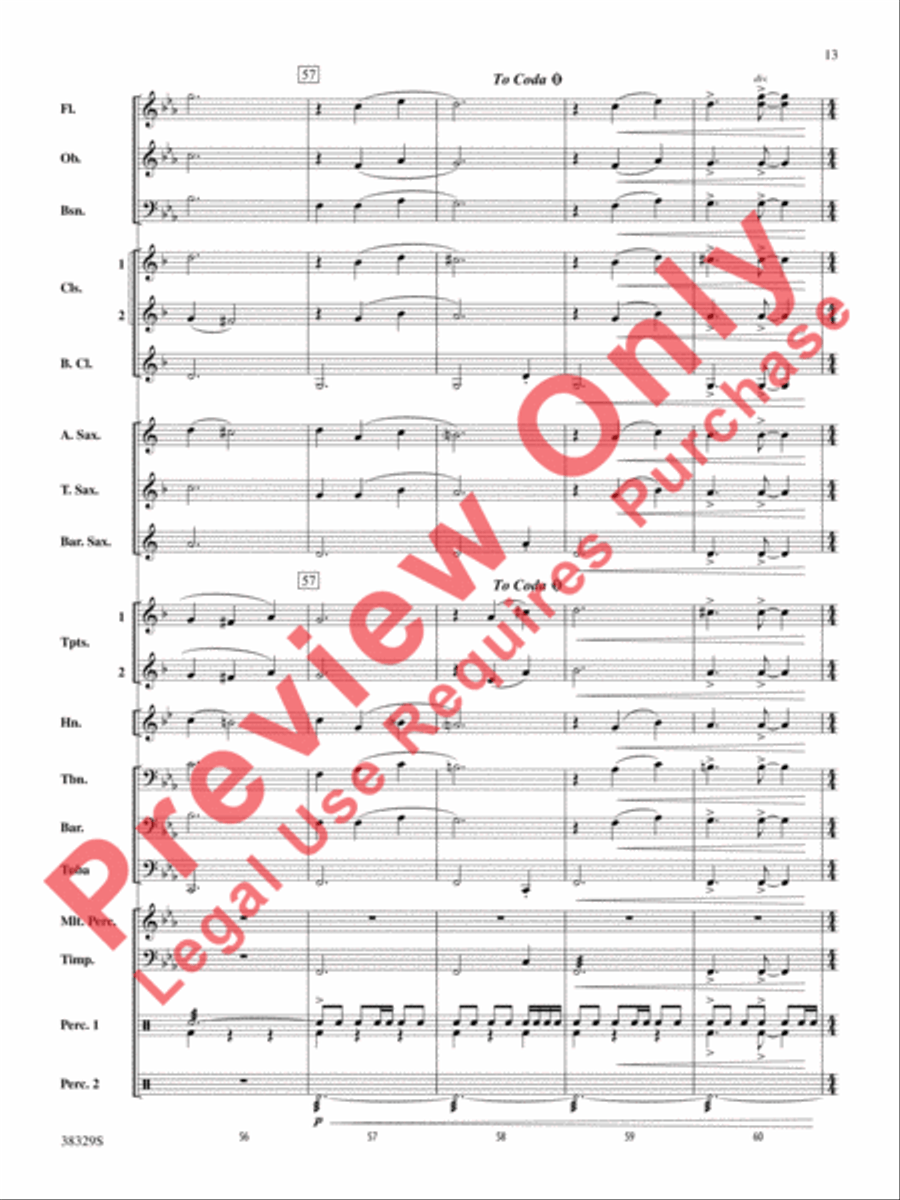 The Chase The Chase Concert Band scores gallery preview page 13