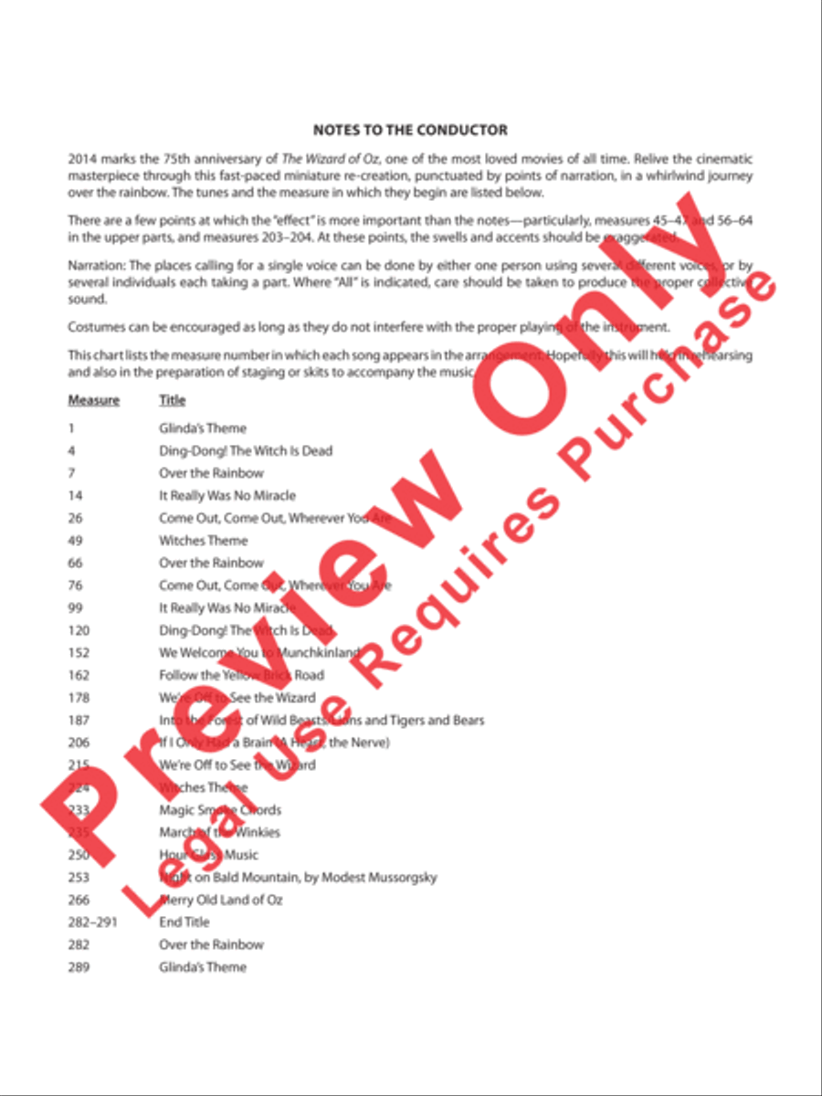 The Wizard of Oz String Orchestra scores gallery preview page 3