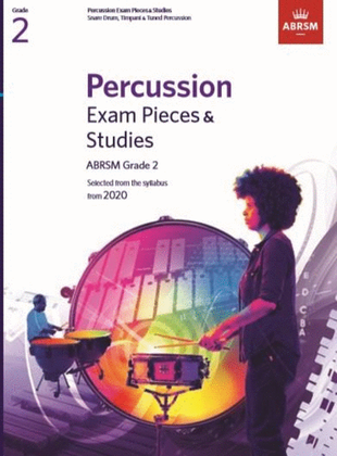 Book cover for Percussion Exam Pieces & Studies, ABRSM Grade 2