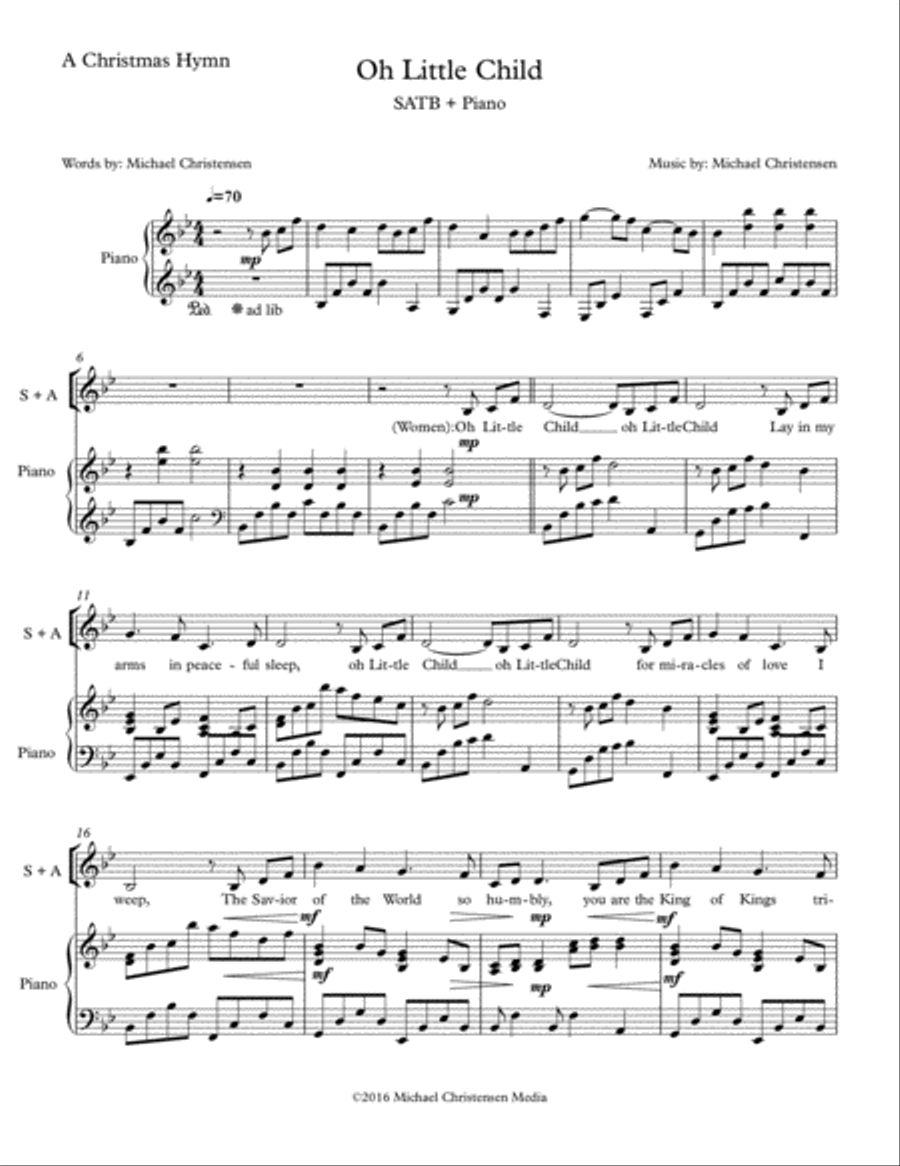 Oh Little Child Small Ensemble scores gallery preview page 1