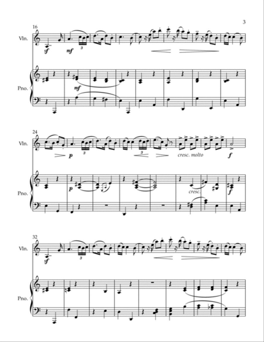 Romanian Follk Dances Stick Game Violin Solo scores gallery preview page 3