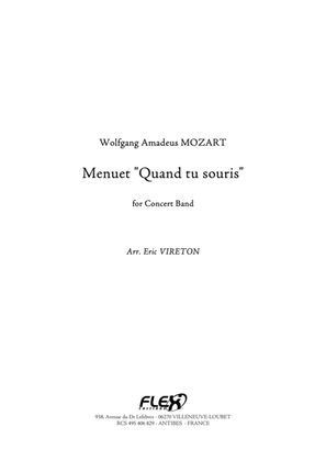 Book cover for Menuet in D "Quand Tu Souris"