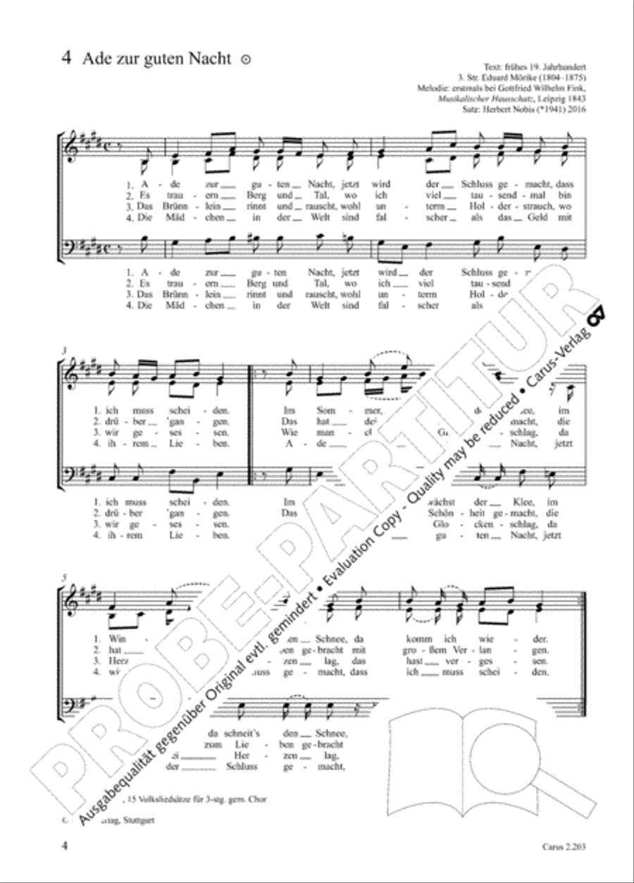 Loreley. Folk songs for choir (Loreley. Volkslieder fur Chor) Choir scores gallery preview page 11