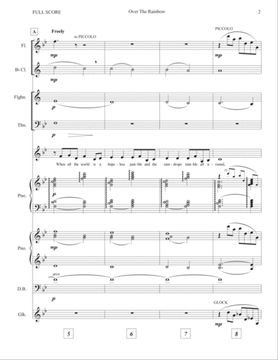 Over The Rainbow (from The Wizard Of Oz) - Score Only Large Ensemble scores gallery preview page 3