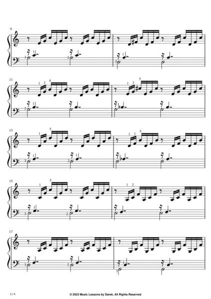 Prelude in C major (EASY PIANO) (BWV 846) [Johann Sebastian Bach] image number null