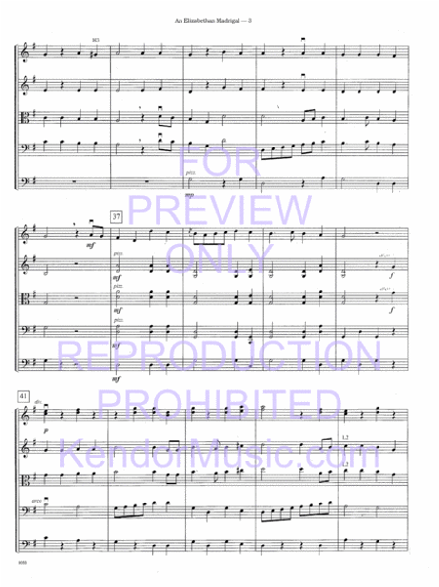 Elizabethan Madrigal, An (Now Is The Month Of Maying) String Orchestra scores gallery preview page 6