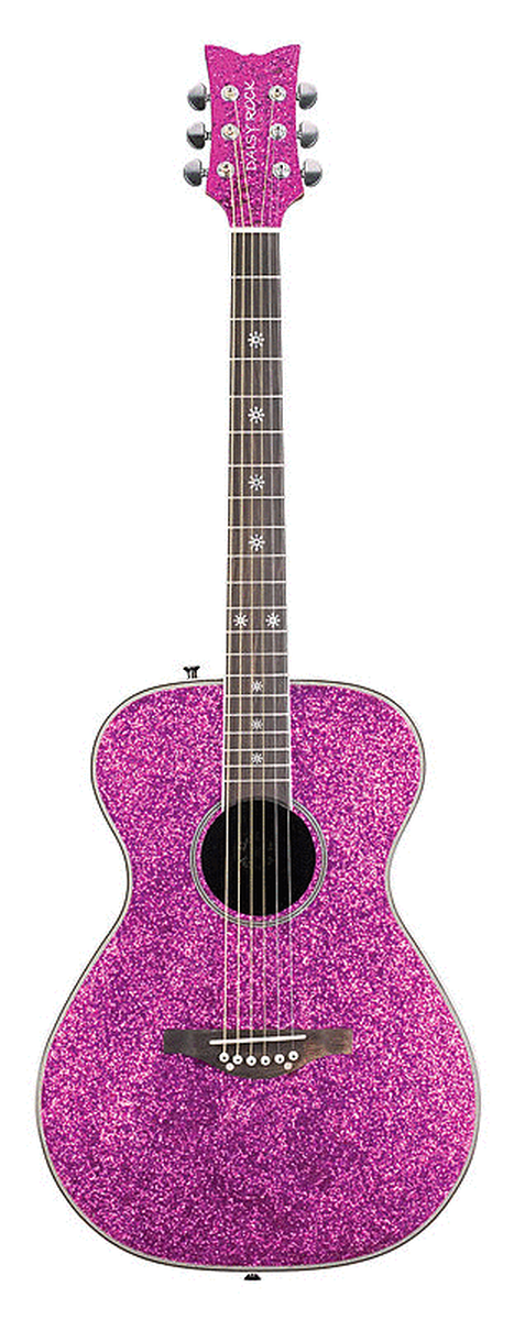 Daisy Rock Girl Guitars: Pixie Acoustic Guitar (Pink Sparkle)