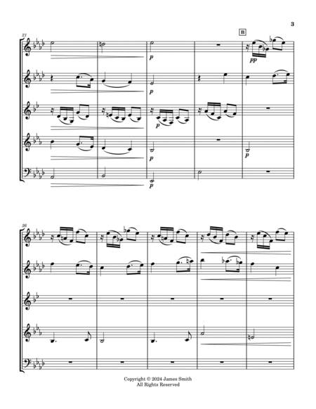 Romance sans paroles (Op. 17), No. 3 for Wind Quintet image number null