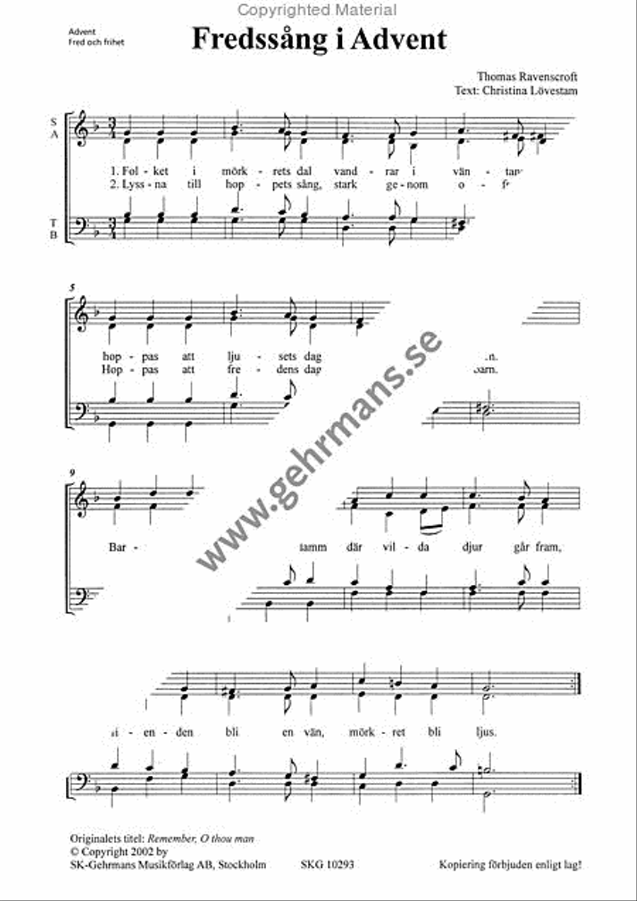 Fredssang i advent 4-Part scores gallery preview page 2