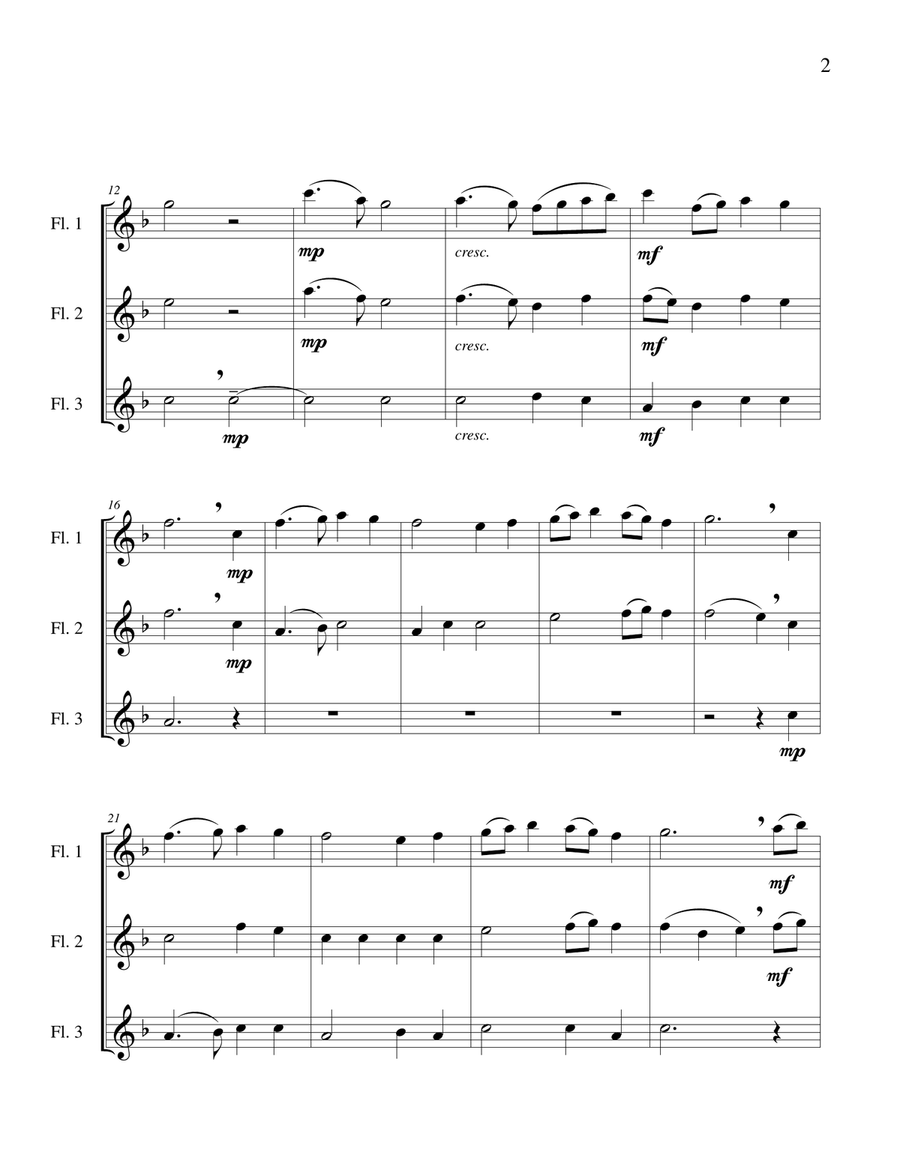 Little Sandman - Flute Trio Flute Trio scores gallery preview page 4