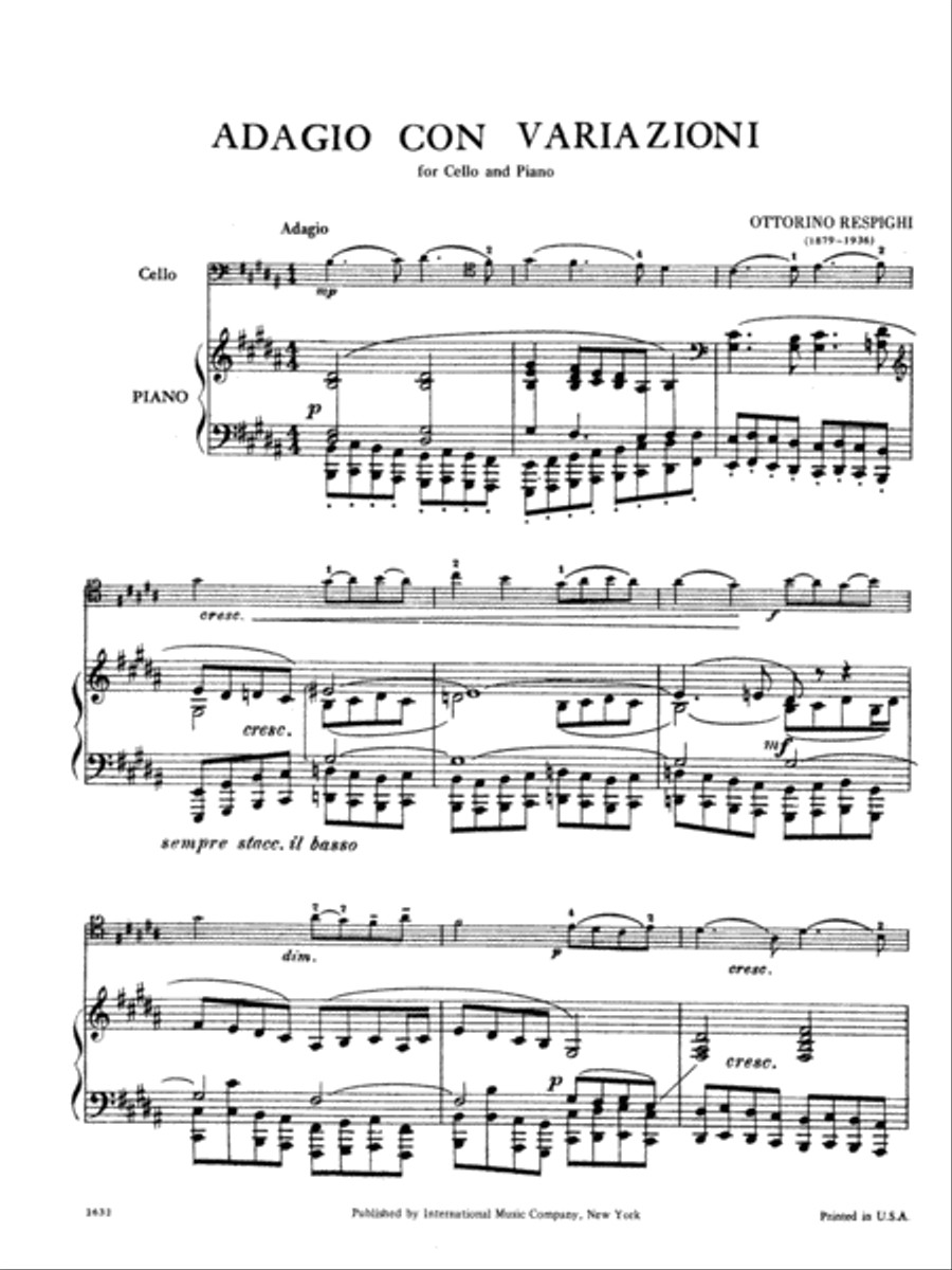 Adagio Con Variazioni Piano Accompaniment scores gallery preview page 2
