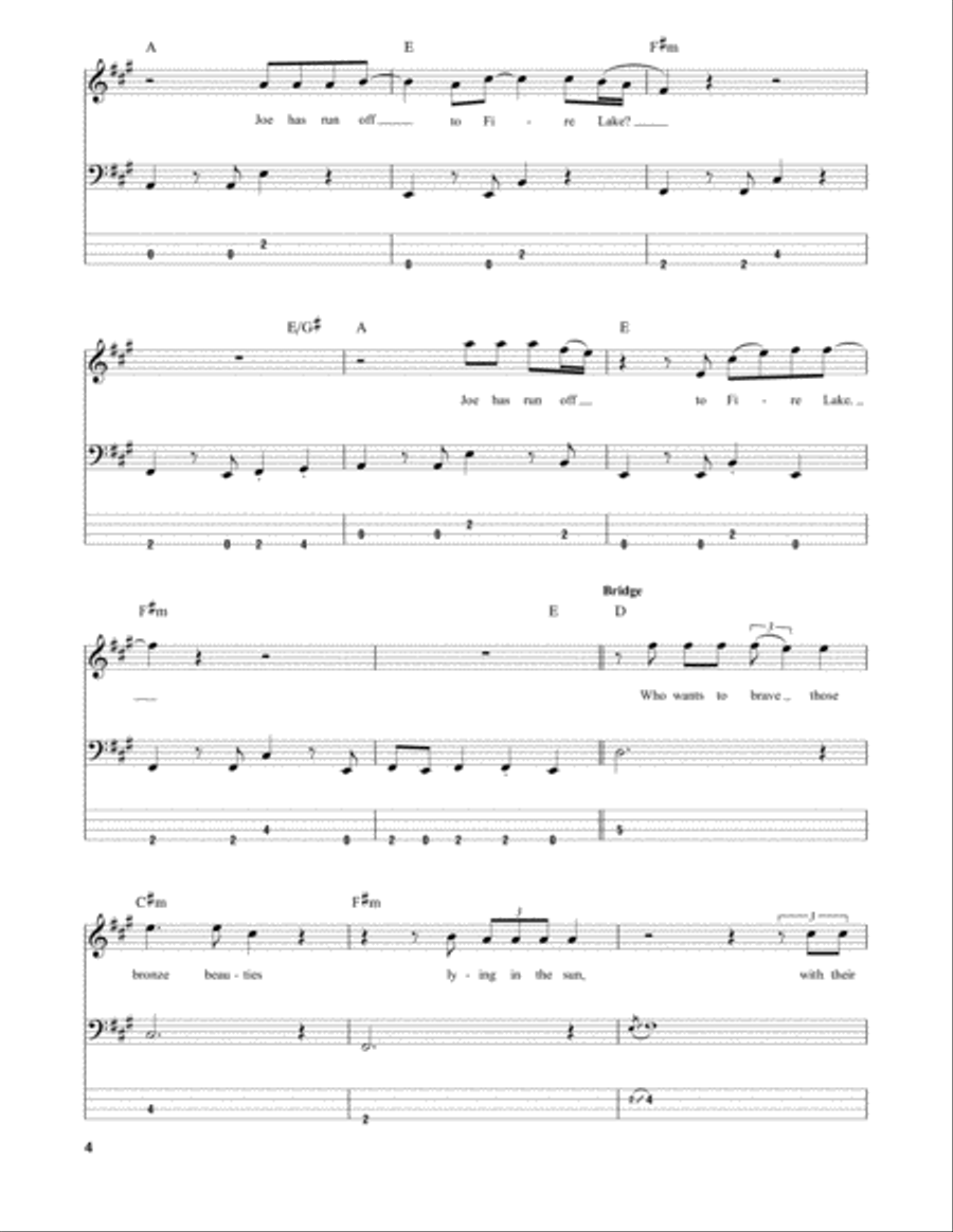 Fire Lake Guitar Tablature scores gallery preview page 4