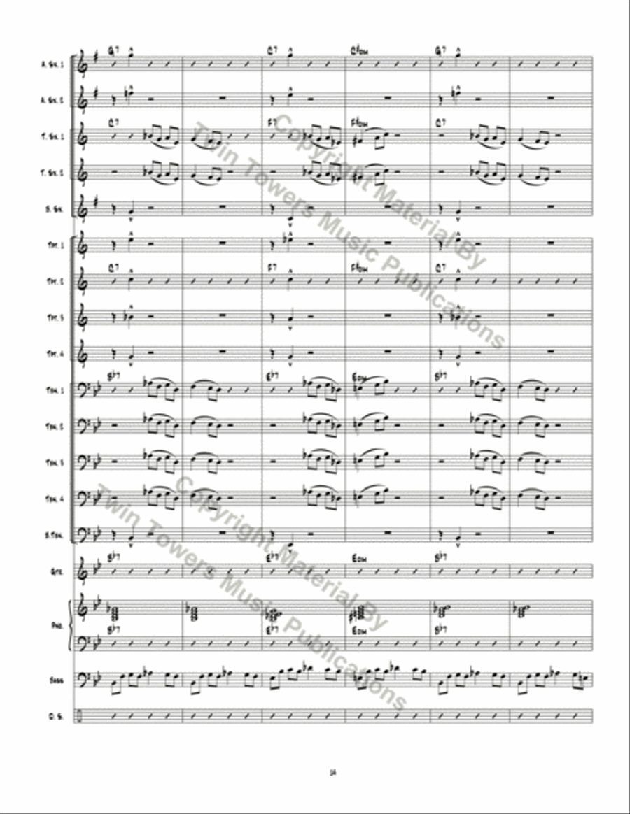 Possum Valley Shuffle Jazz Ensemble scores gallery preview page 14