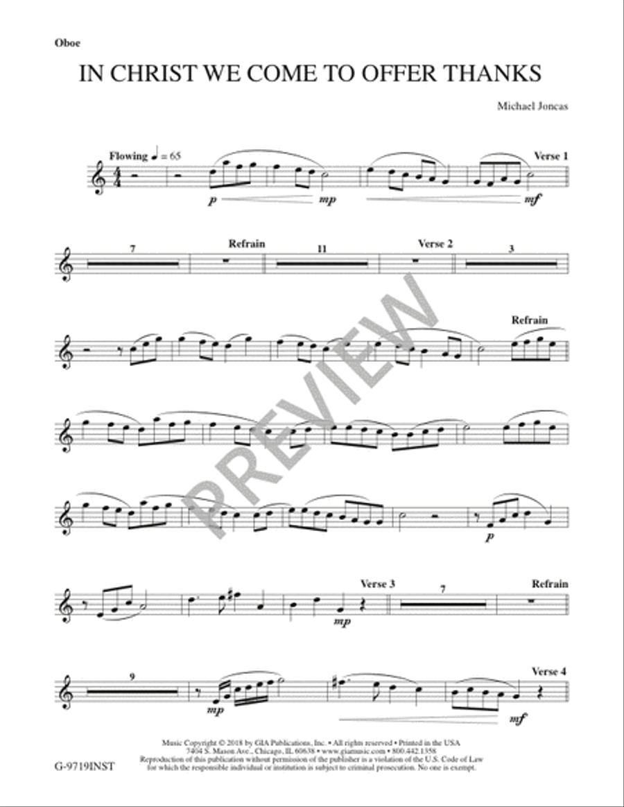 In Christ We Come to Offer Thanks - Instrument edition In Christ We Come to Offer Thanks - Instrument edition Flute scores gallery preview page 4