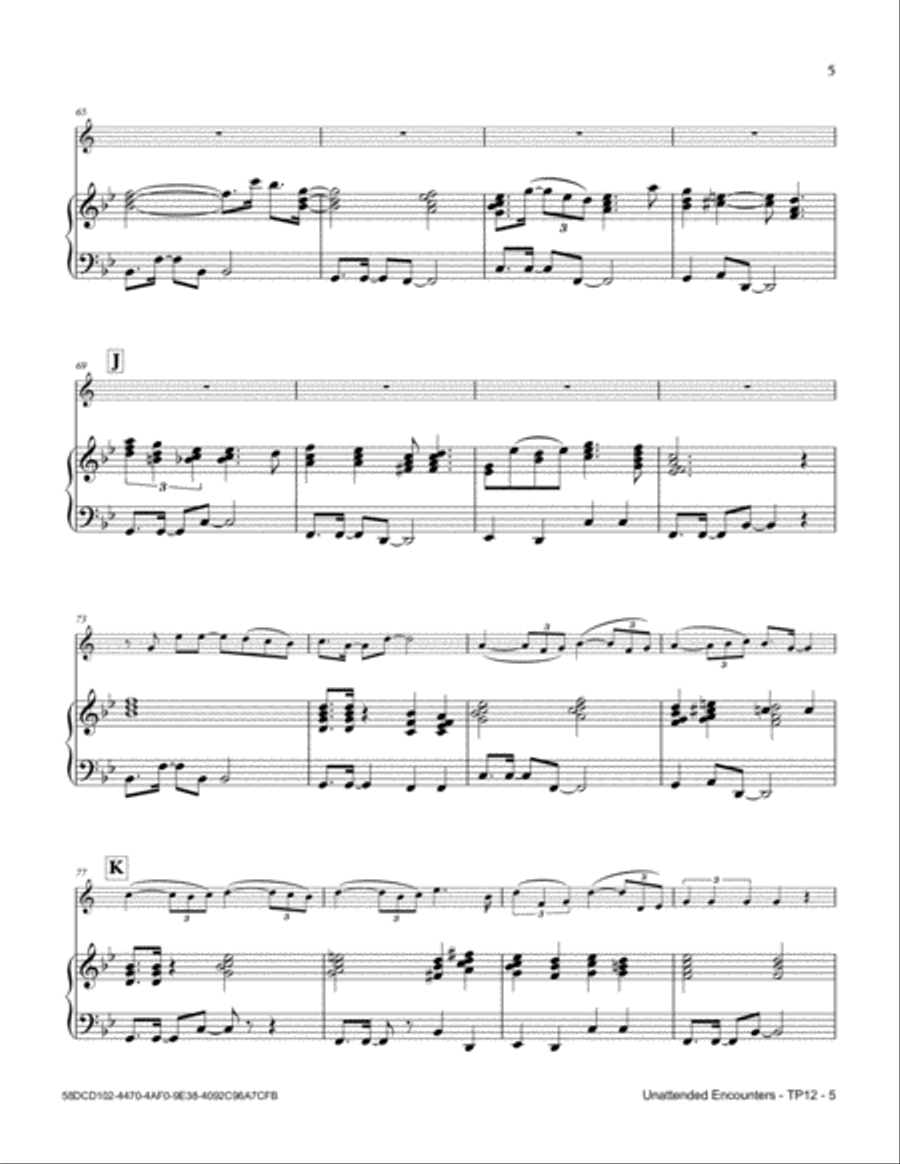 Unattended Encounters Unattended Encounters Trumpet Solo scores gallery preview page 5