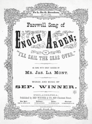 Farewell Song of Enoch Arden, or, "I'll Sail the Seas Over"