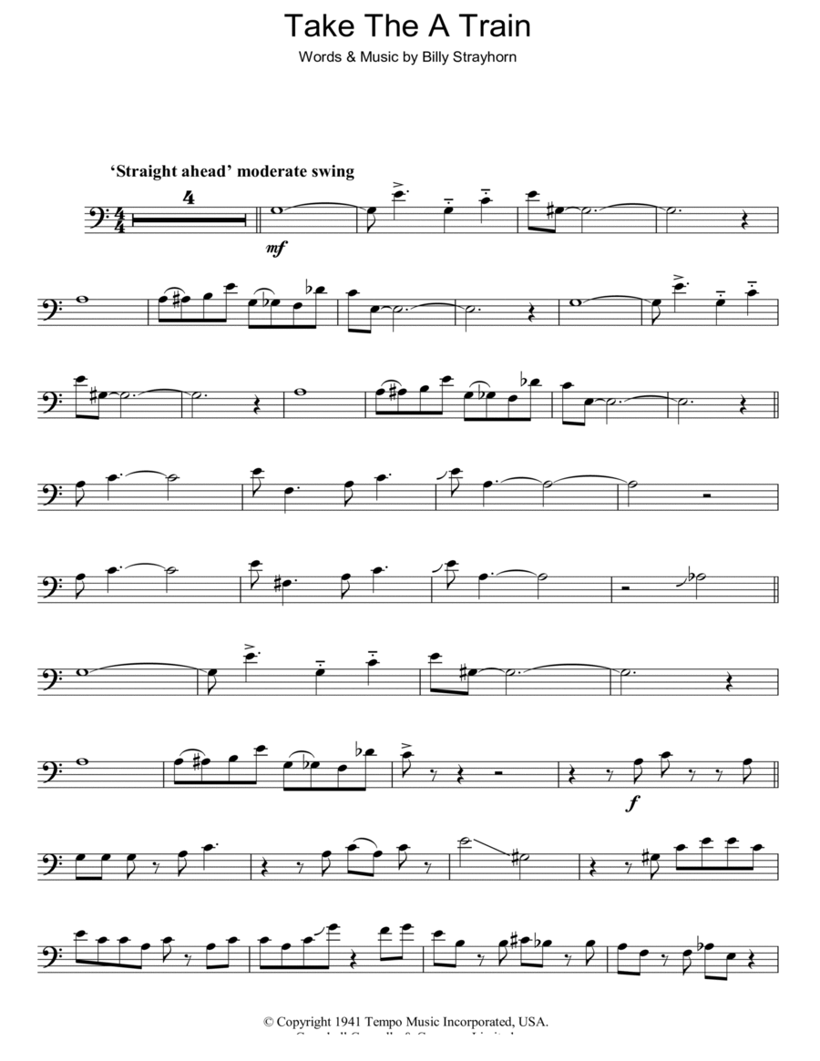 Take The 'A' Train Take The 'A' Train School and Community scores gallery preview page 1