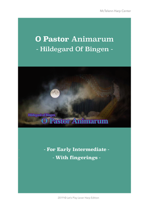 Book cover for O Pastor Animarum - Hildegard of Bingen - beginner & 27 String Harp | McTelenn Harp Center