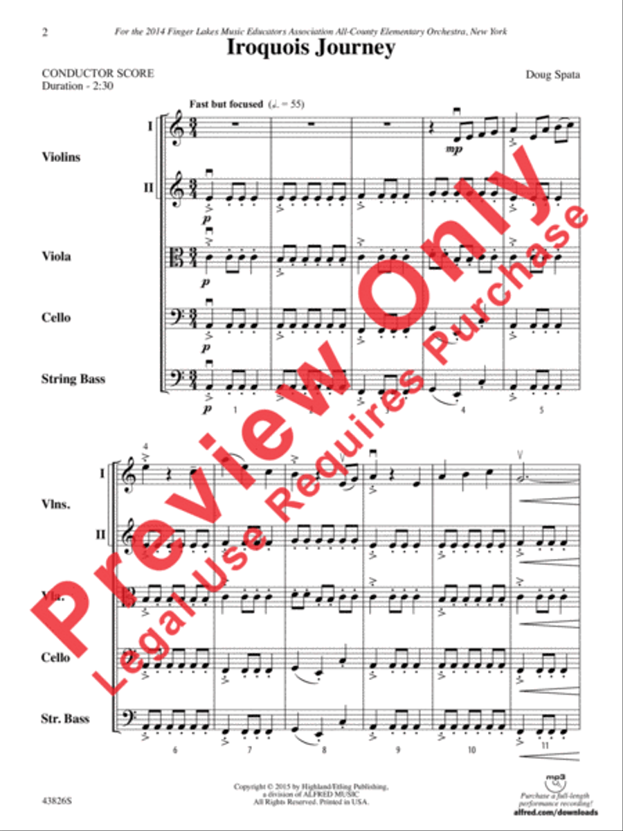 Iroquois Journey String Orchestra scores gallery preview page 3