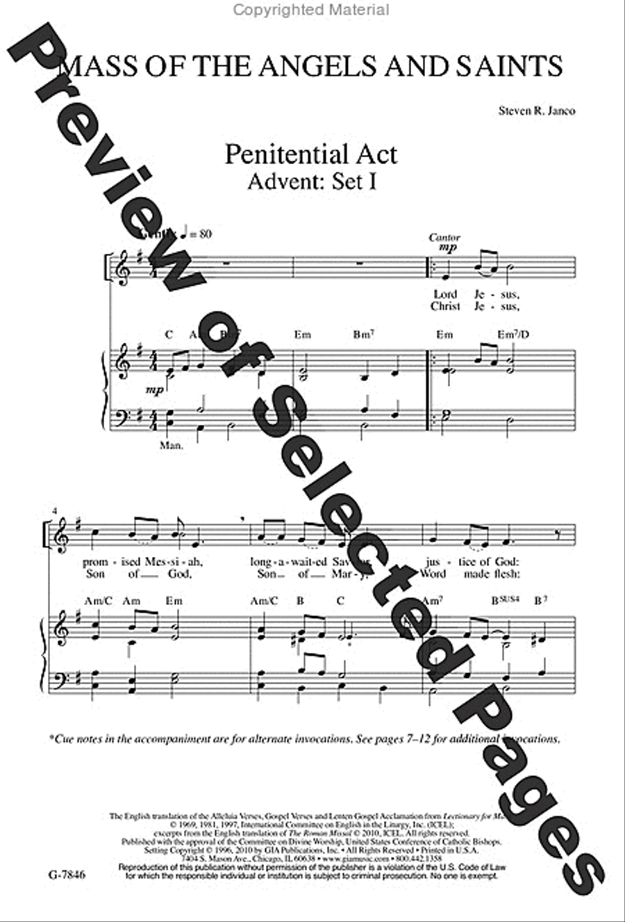 Mass of the Angels and Saints - Choral / Accompaniment Edition Mass of the Angels and Saints - Choral / Accompaniment Edition 3-Part scores gallery preview page 2