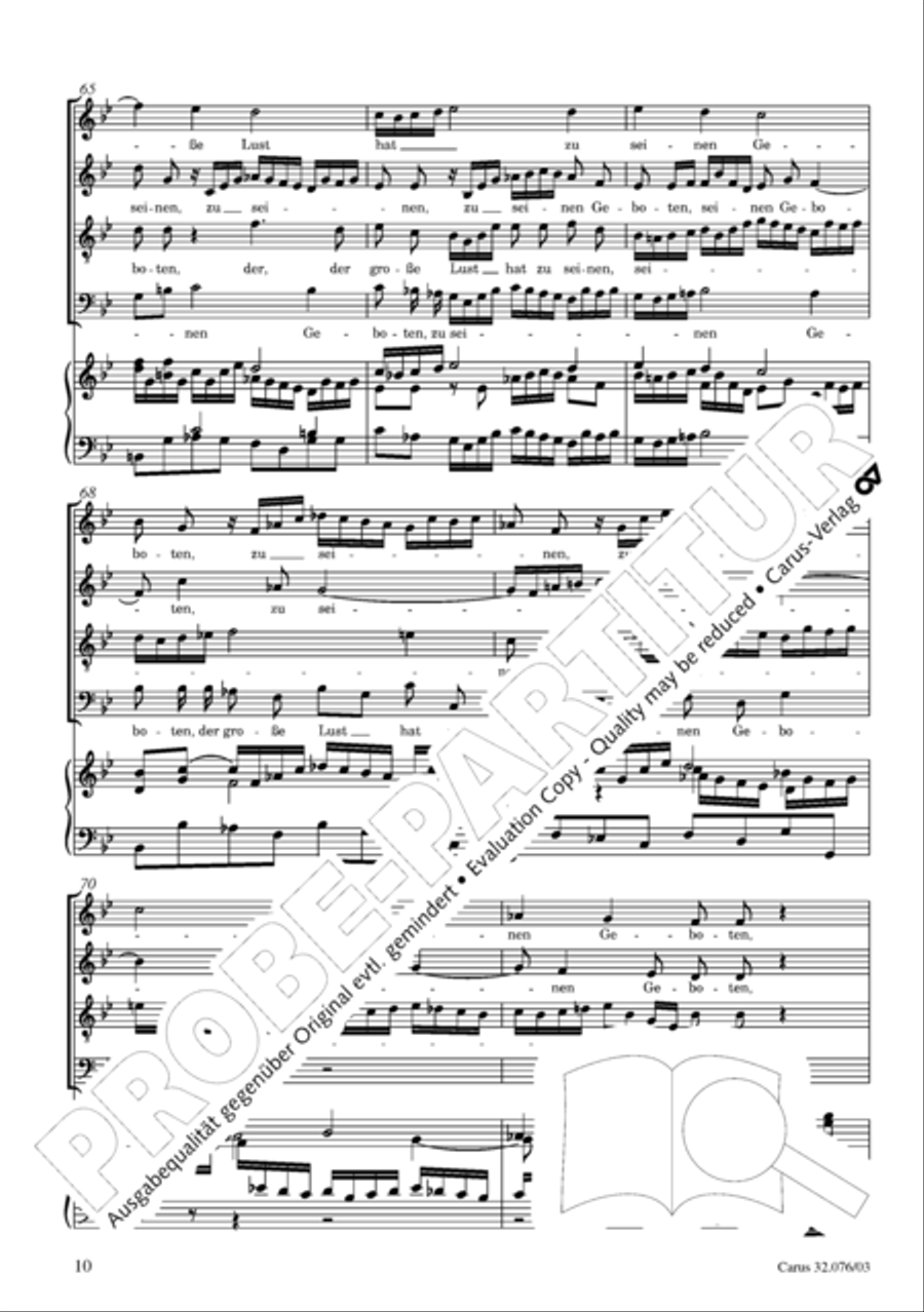 Blessed are all those who fear God (Wohl dem, der den Herren furchtet) SA scores gallery preview page 11