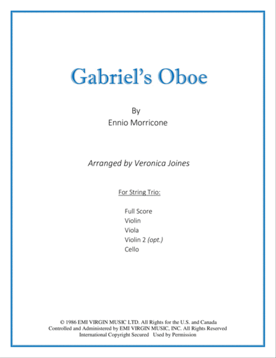 Gabriel's Oboe Small Ensemble scores gallery preview page 1