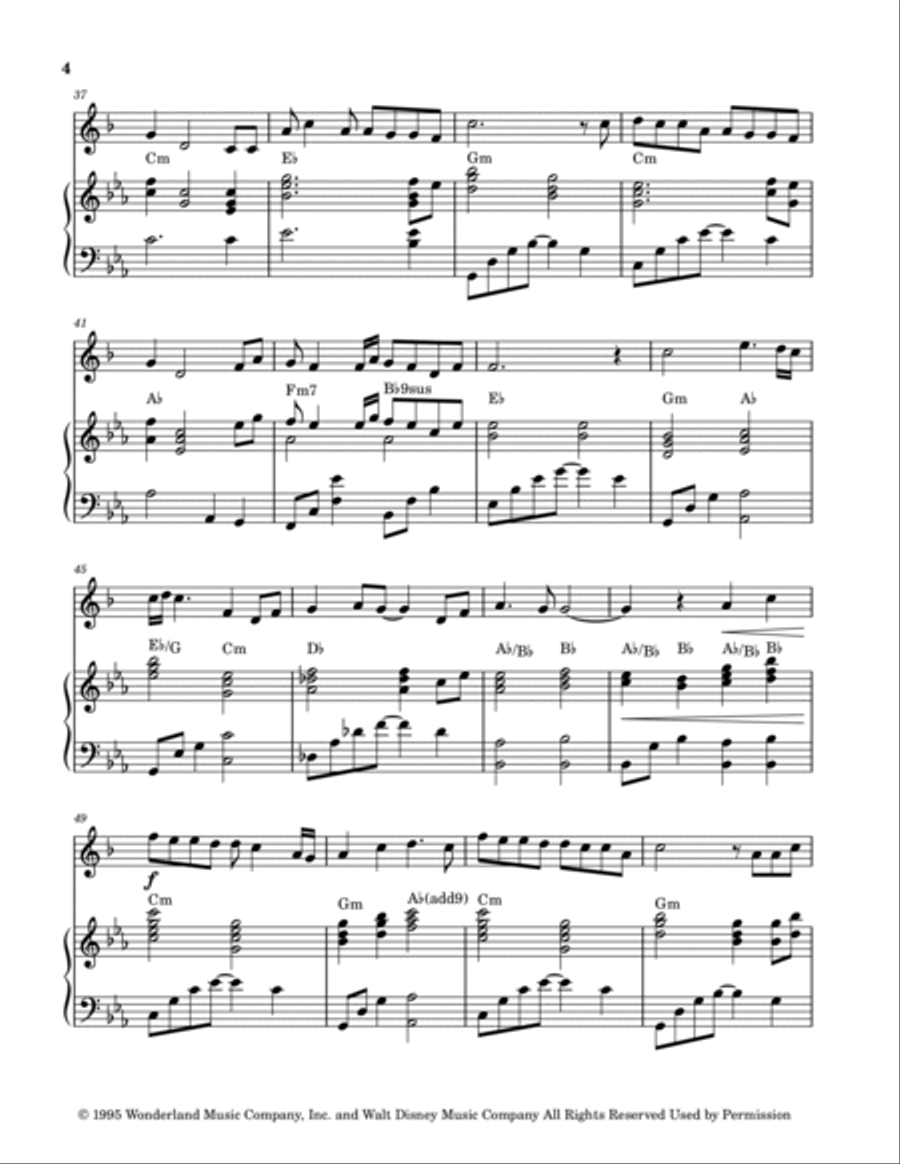 Colors Of The Wind B-Flat Trumpet scores gallery preview page 4