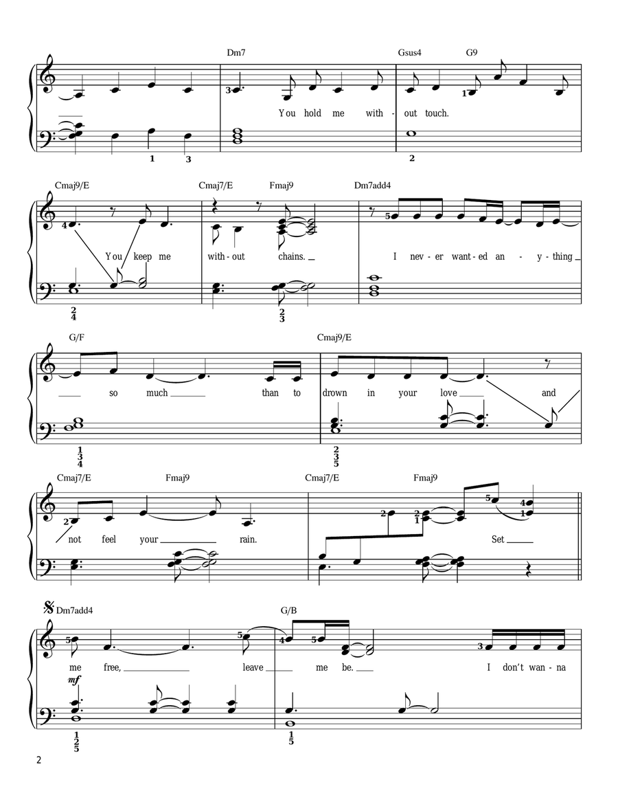 Gravity Easy Piano scores gallery preview page 2