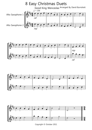 8 Easy Christmas Duets for Alto Saxophone