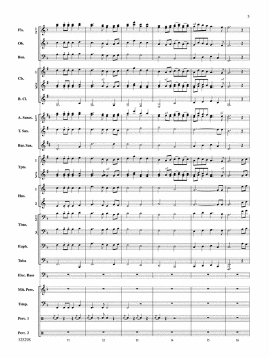Salute to Television Concert Band scores gallery preview page 4