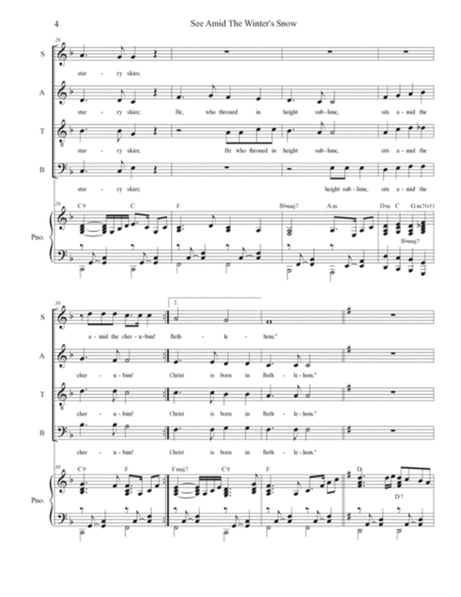 See Amid The Winter's Snow (Vocal Quartet - (SATB) image number null
