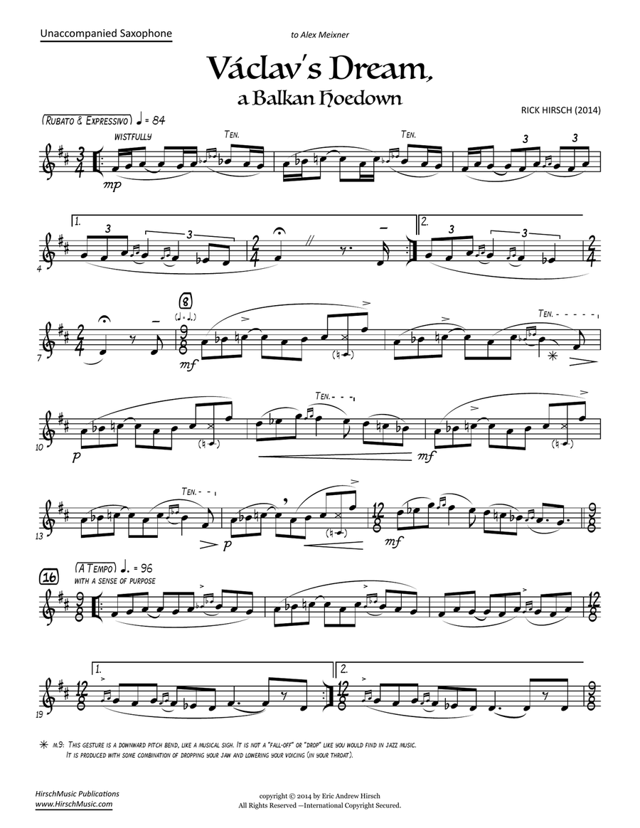 Václav's Dream Václav's Dream Small Ensemble scores gallery preview page 4