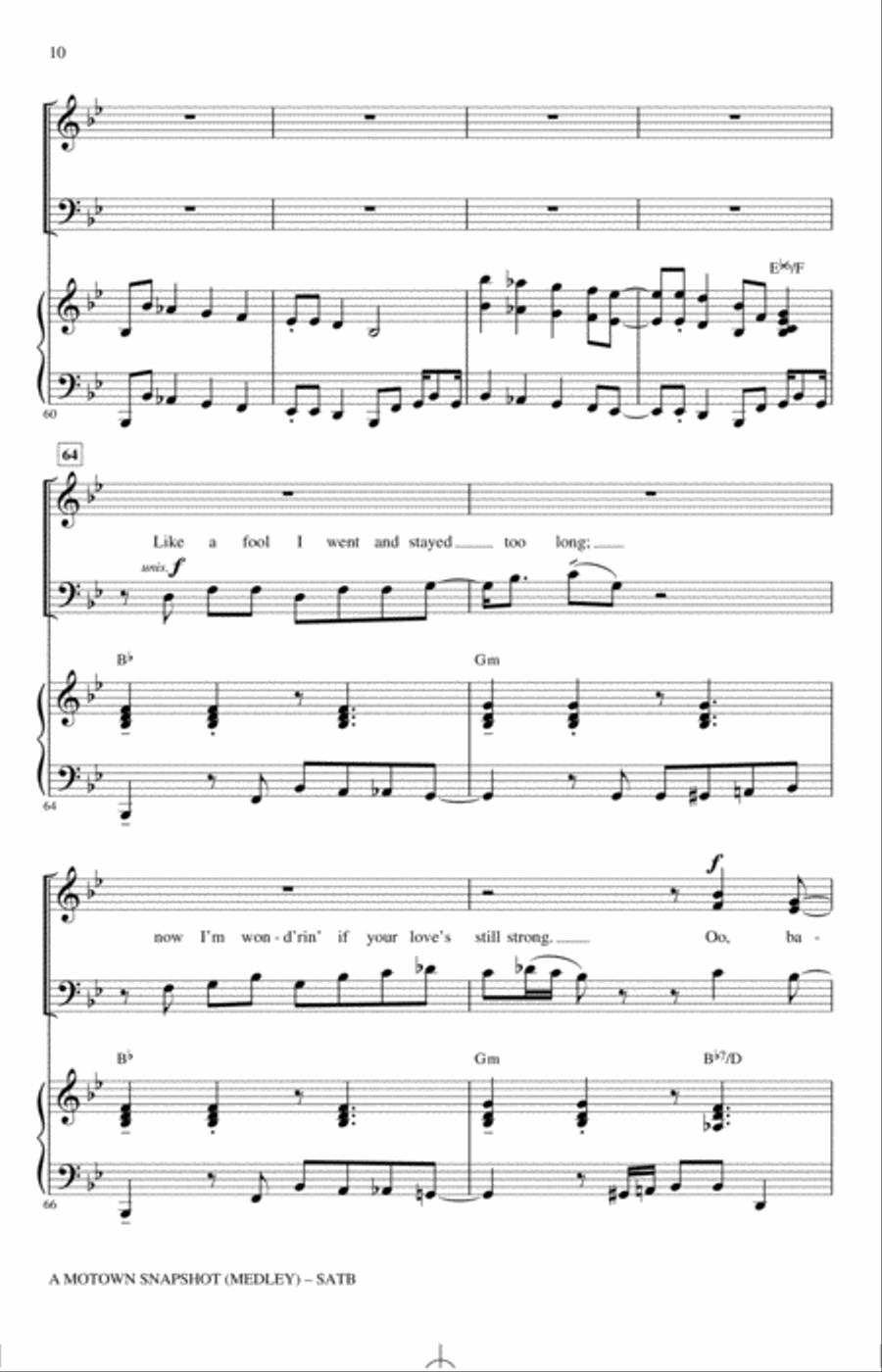 A Motown Snapshot (Medley) 4-Part scores gallery preview page 9