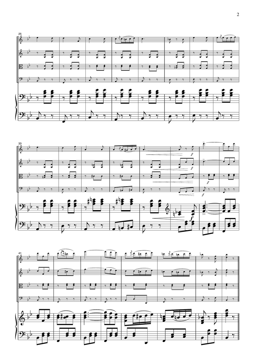Verdi Brindisi(Drinking Song) from La Traviata, for Piano Quintet, PV901 Piano Quintet scores gallery preview page 2