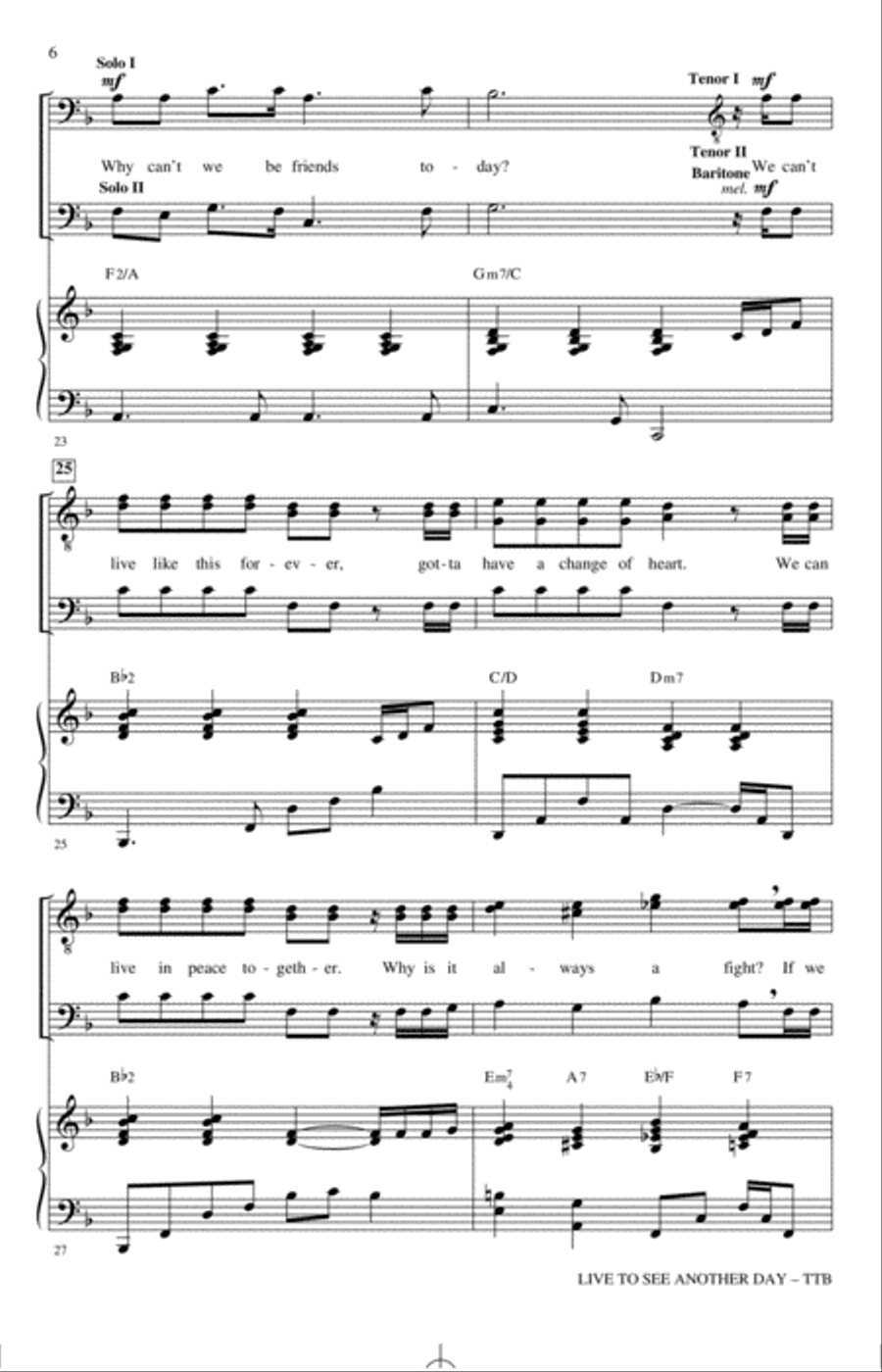 Live To See Another Day (arr. Mark Hayes) TTBB scores gallery preview page 4