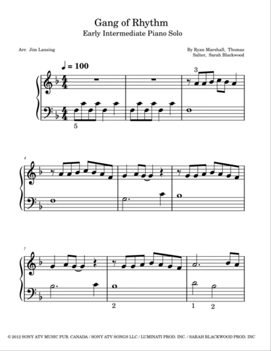 Gang Of Rhythm Gang Of Rhythm Piano Method scores gallery preview page 2