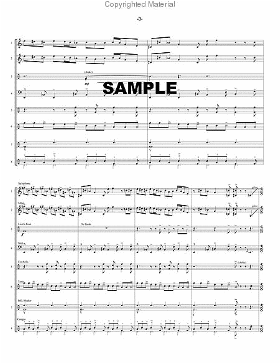 Eye Irascible Eye Irascible Percussion Ensemble scores gallery preview page 4