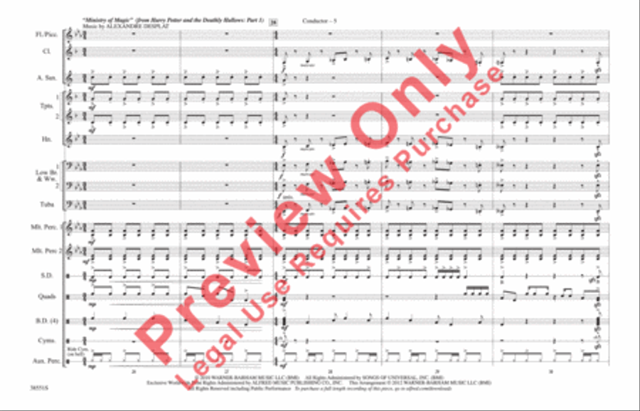 Harry Potter: The Music, Part 2 Marching Band scores gallery preview page 6