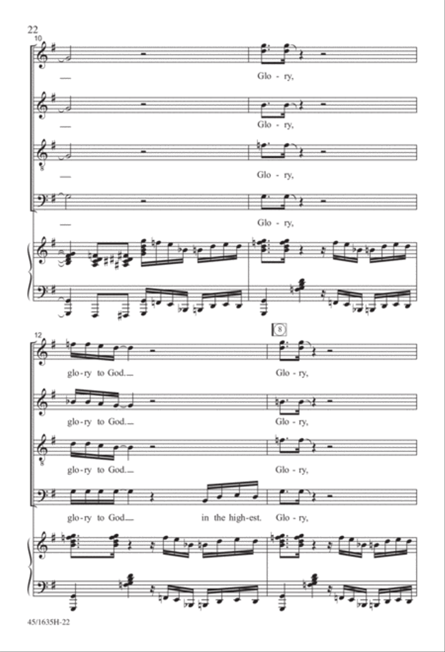 Mass: A Celebration of Love and Joy 4-Part scores gallery preview page 12