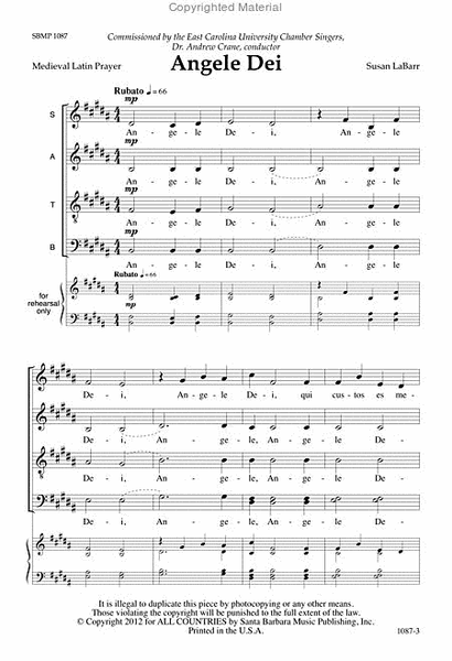 Angele Dei - SATB divisi Octavo image number null