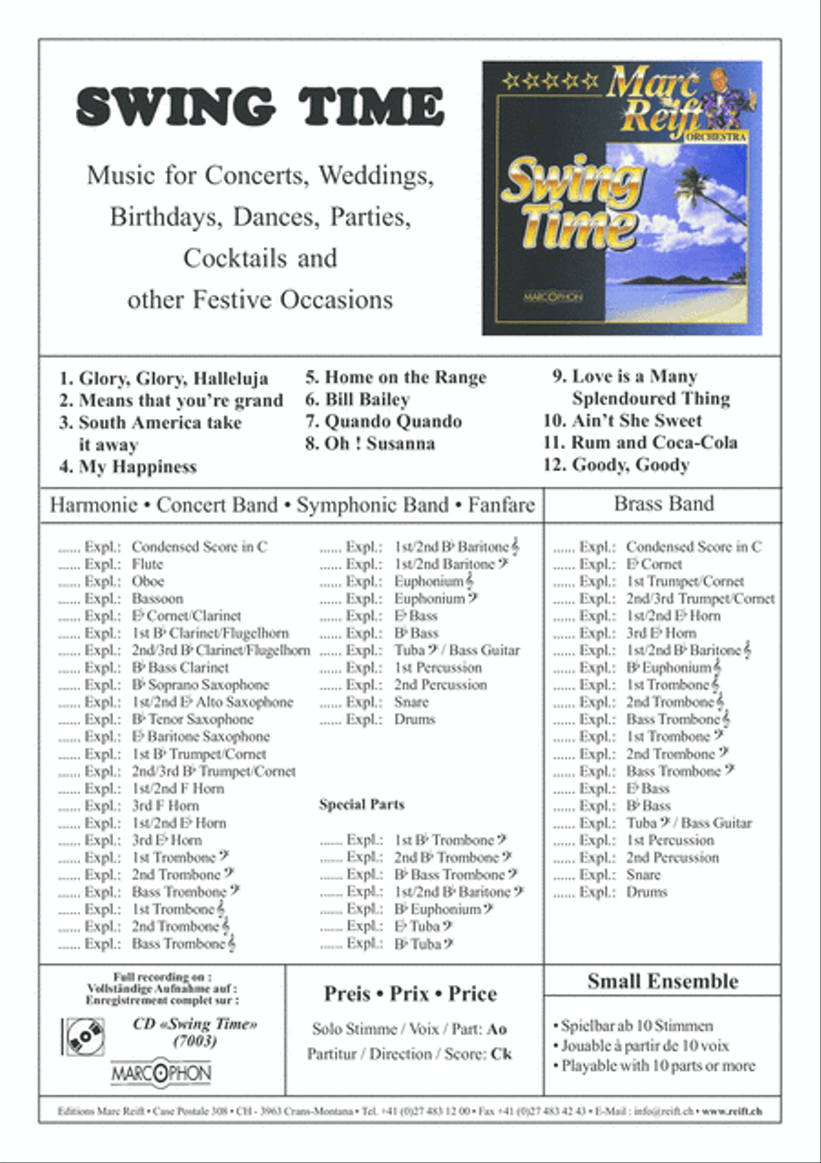 Swing Time Concert Band scores gallery preview page 2