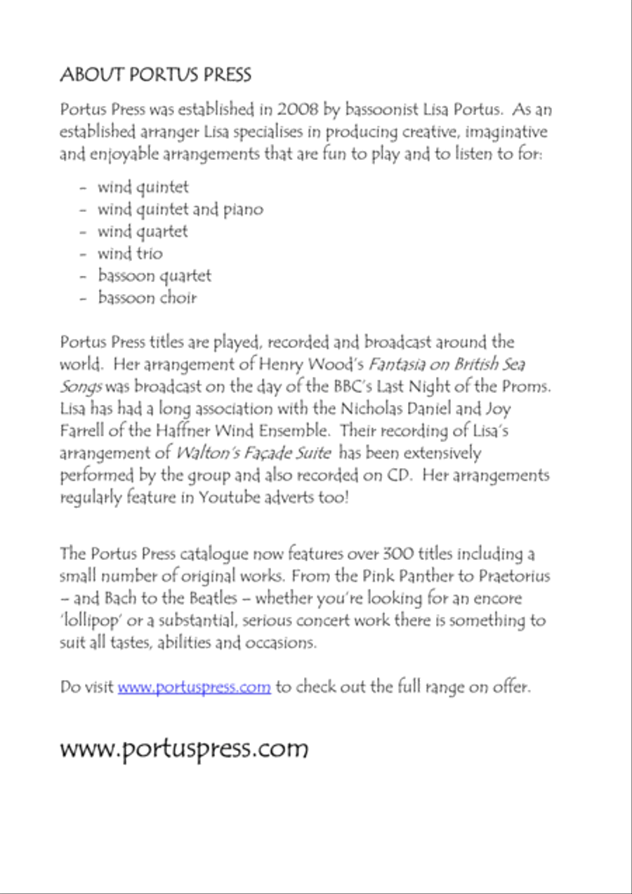 Bohemian Rhapsody Woodwind Quintet scores gallery preview page 3