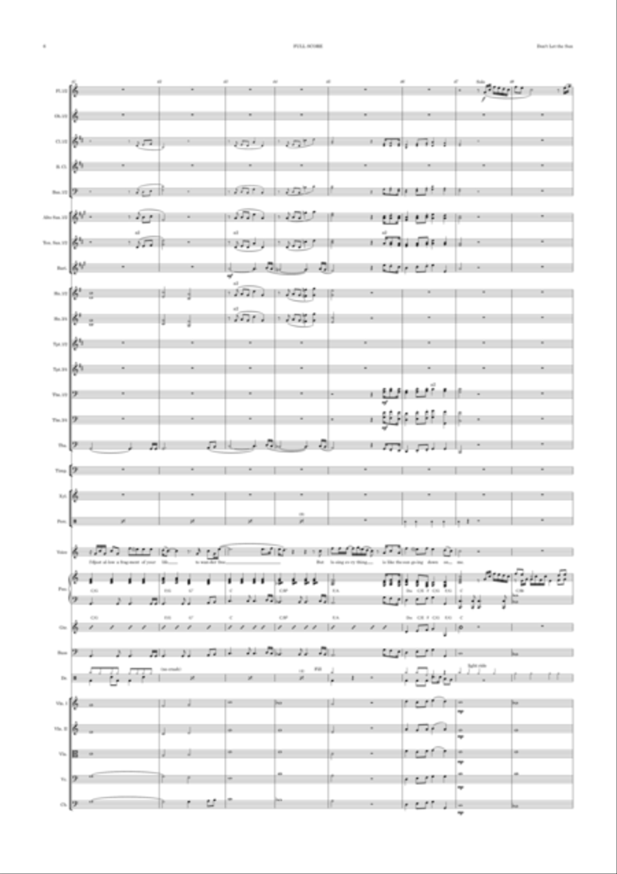 Don't Let The Sun Go Down On Me Full Orchestra scores gallery preview page 6