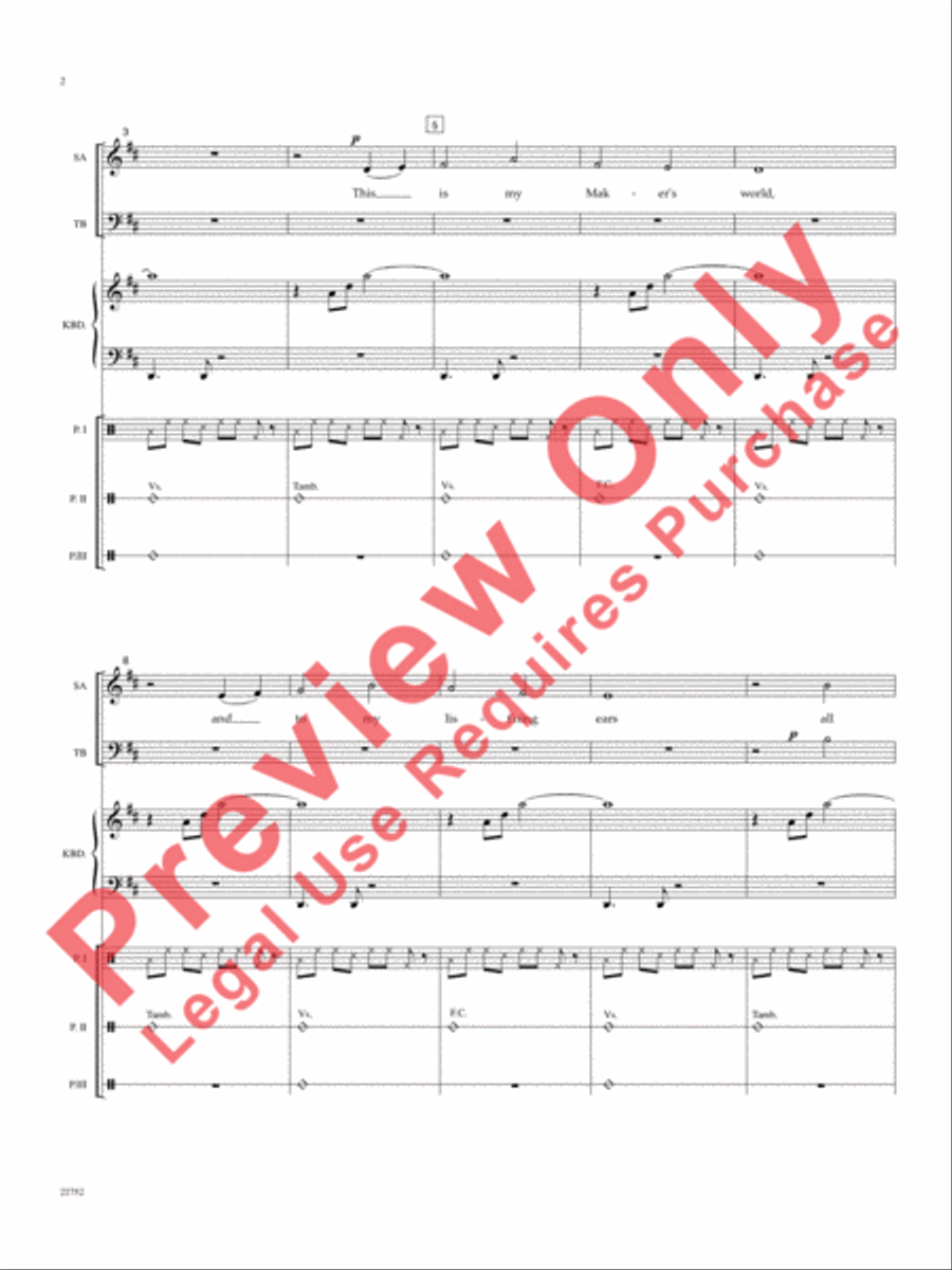 My Maker's World My Maker's World Choir scores gallery preview page 3