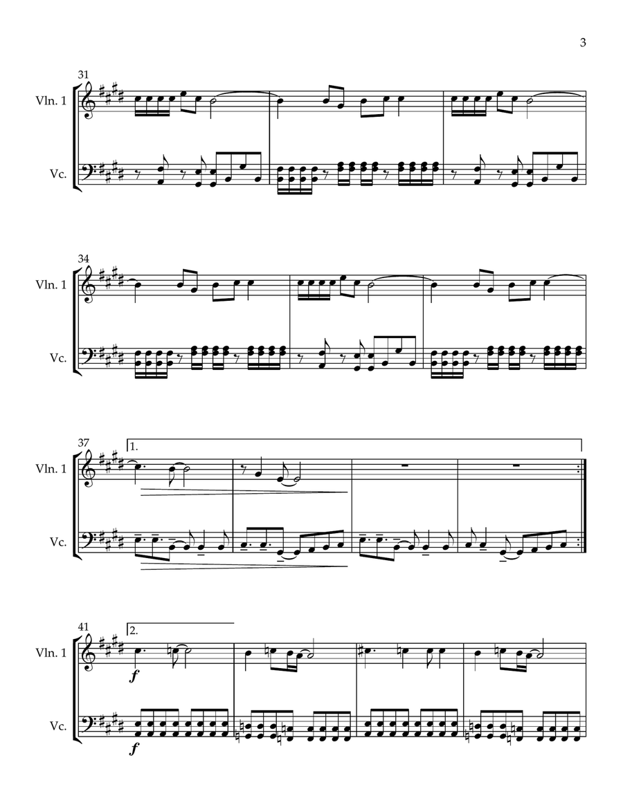 Under The Bridge Piano Trio scores gallery preview page 3