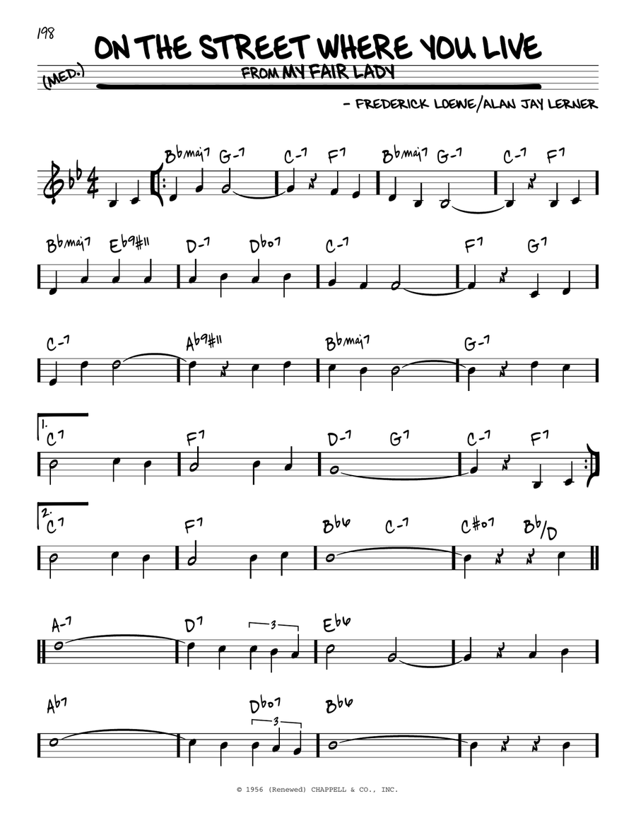 On The Street Where You Live Piano scores gallery preview page 1