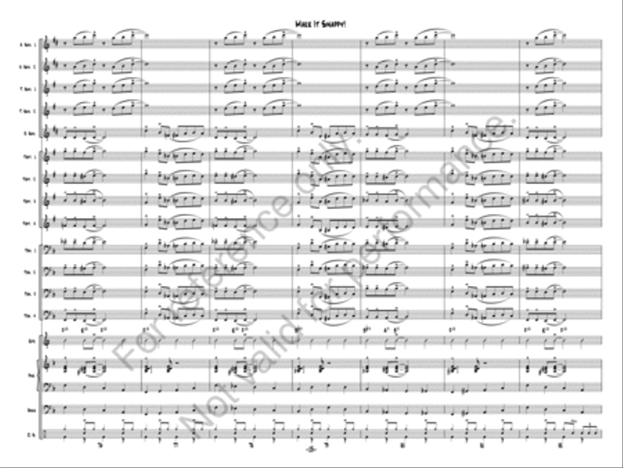 Make It Snappy! Jazz Ensemble scores gallery preview page 12